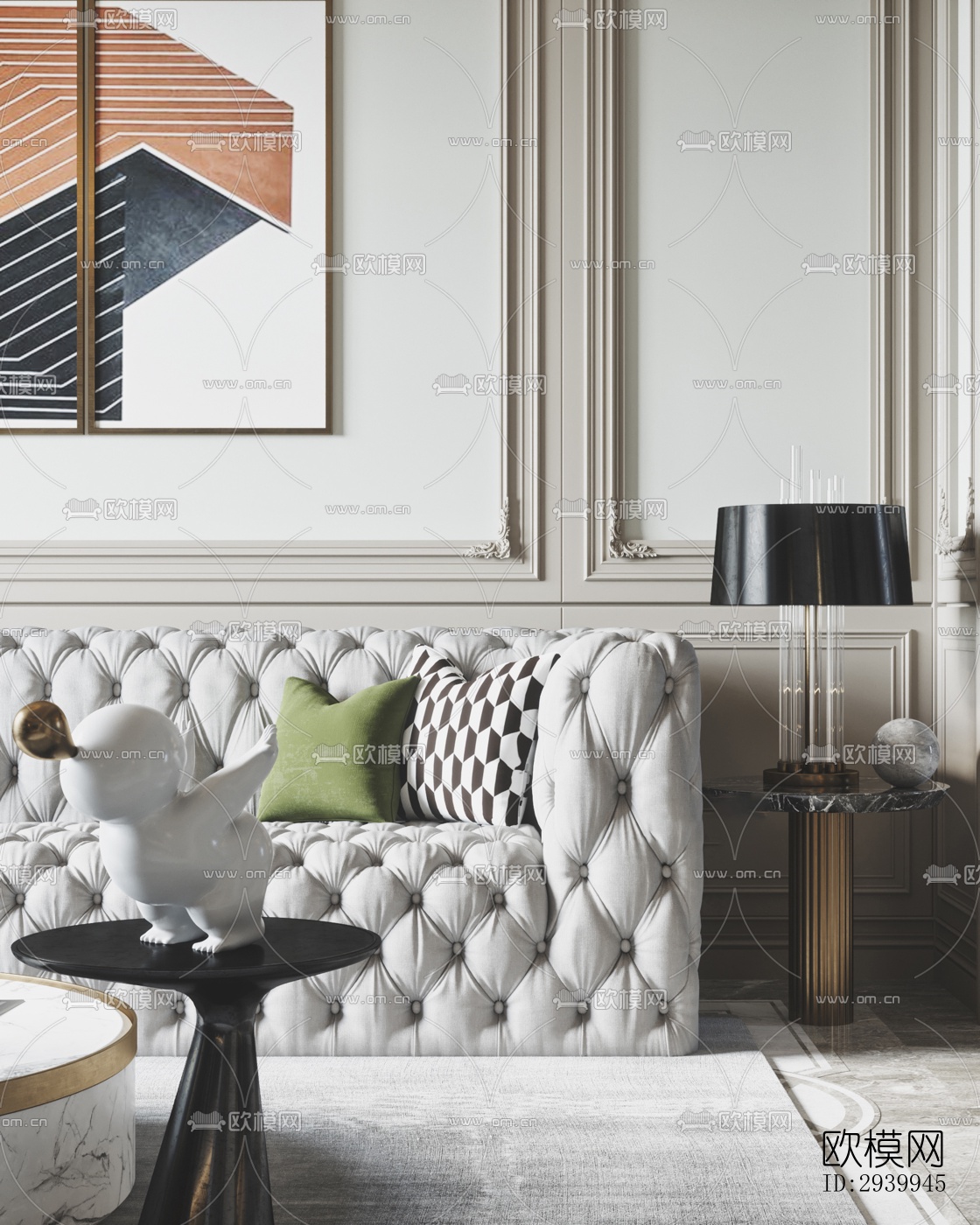 欧式复式效果图下载（渲染图9）