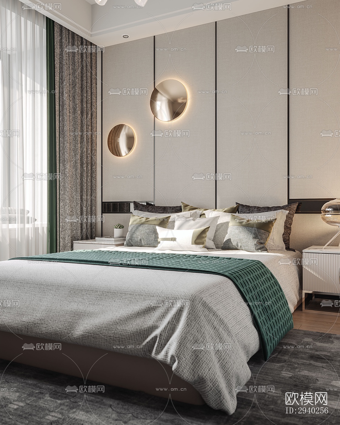 现代平层效果图下载（渲染图7）