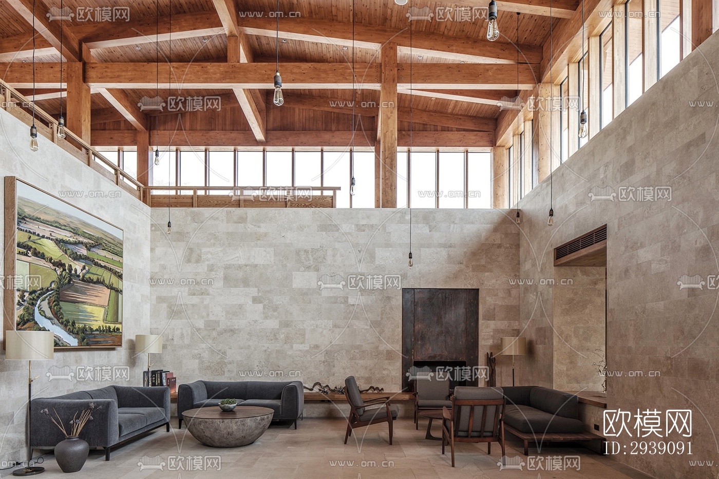 北欧酒店民宿效果图下载（渲染图2）