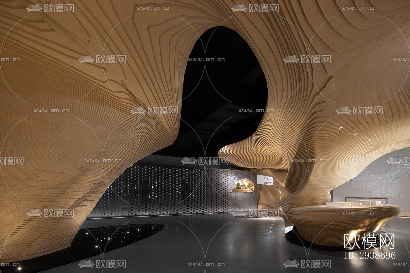 现代展览展厅效果图下载（渲染图5）