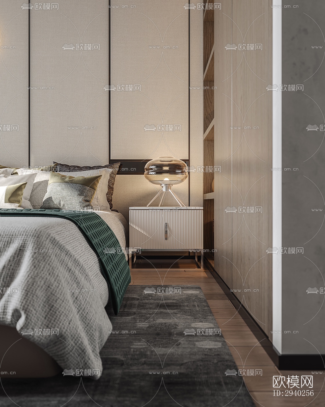 现代平层效果图下载（渲染图2）