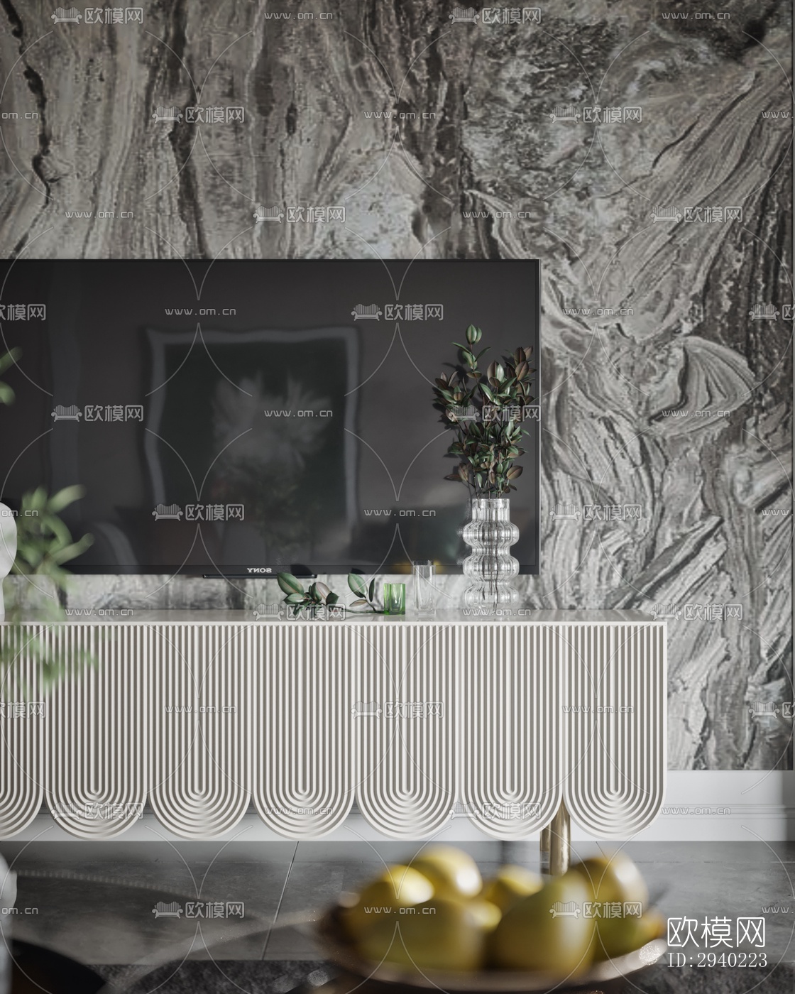 欧式平层效果图下载（渲染图5）