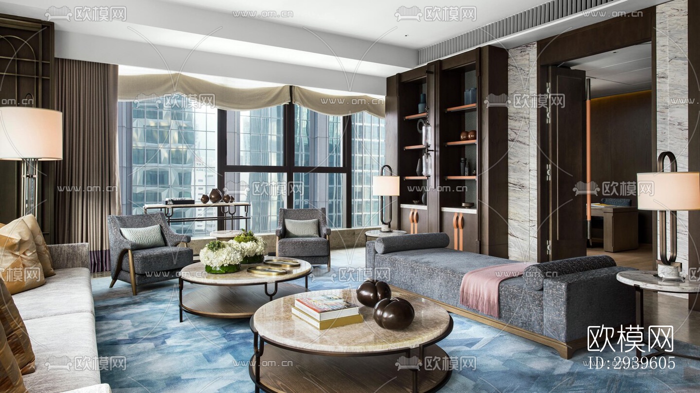 现代酒店民宿效果图下载（渲染图5）