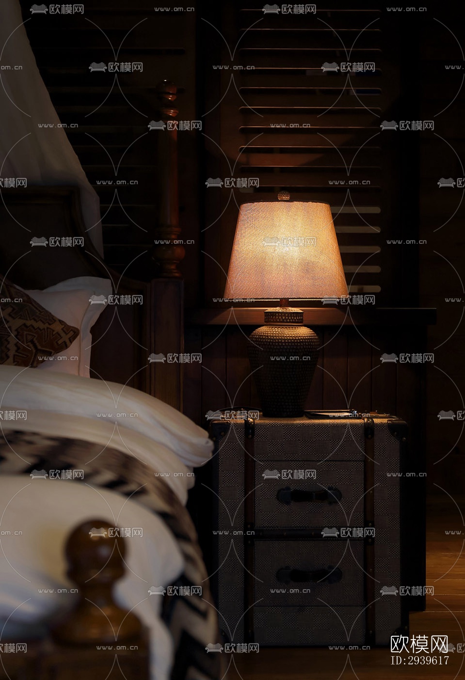 美式酒店民宿效果图下载（渲染图11）