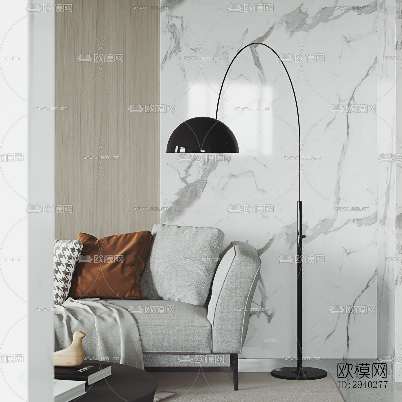 现代平层效果图下载（渲染图4）