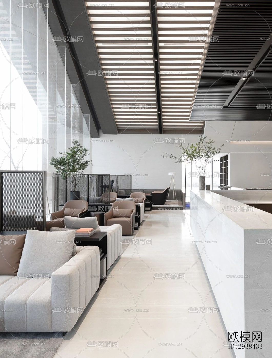 新中式售楼处效果图下载（渲染图14）