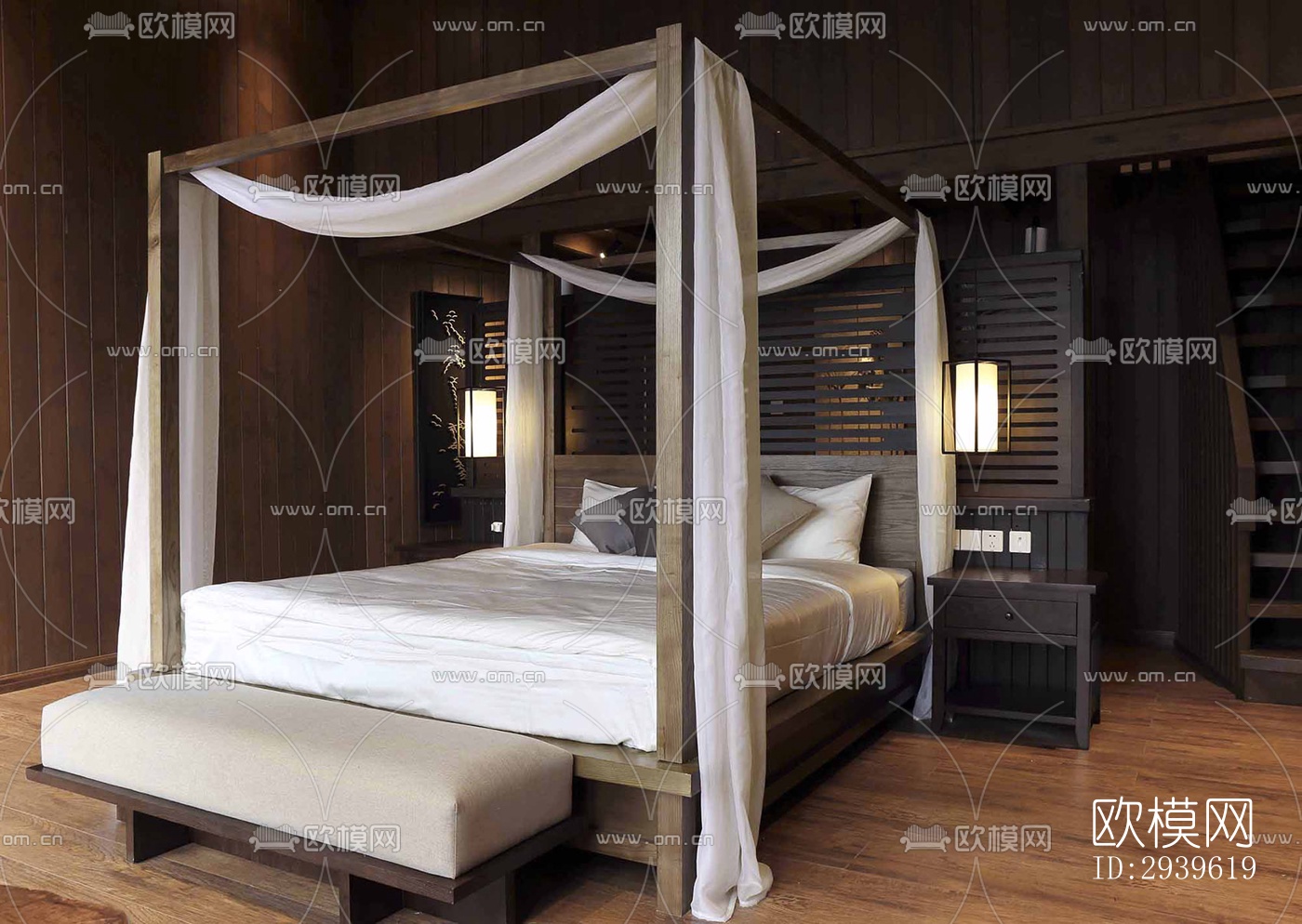 美式酒店民宿效果图下载（渲染图11）