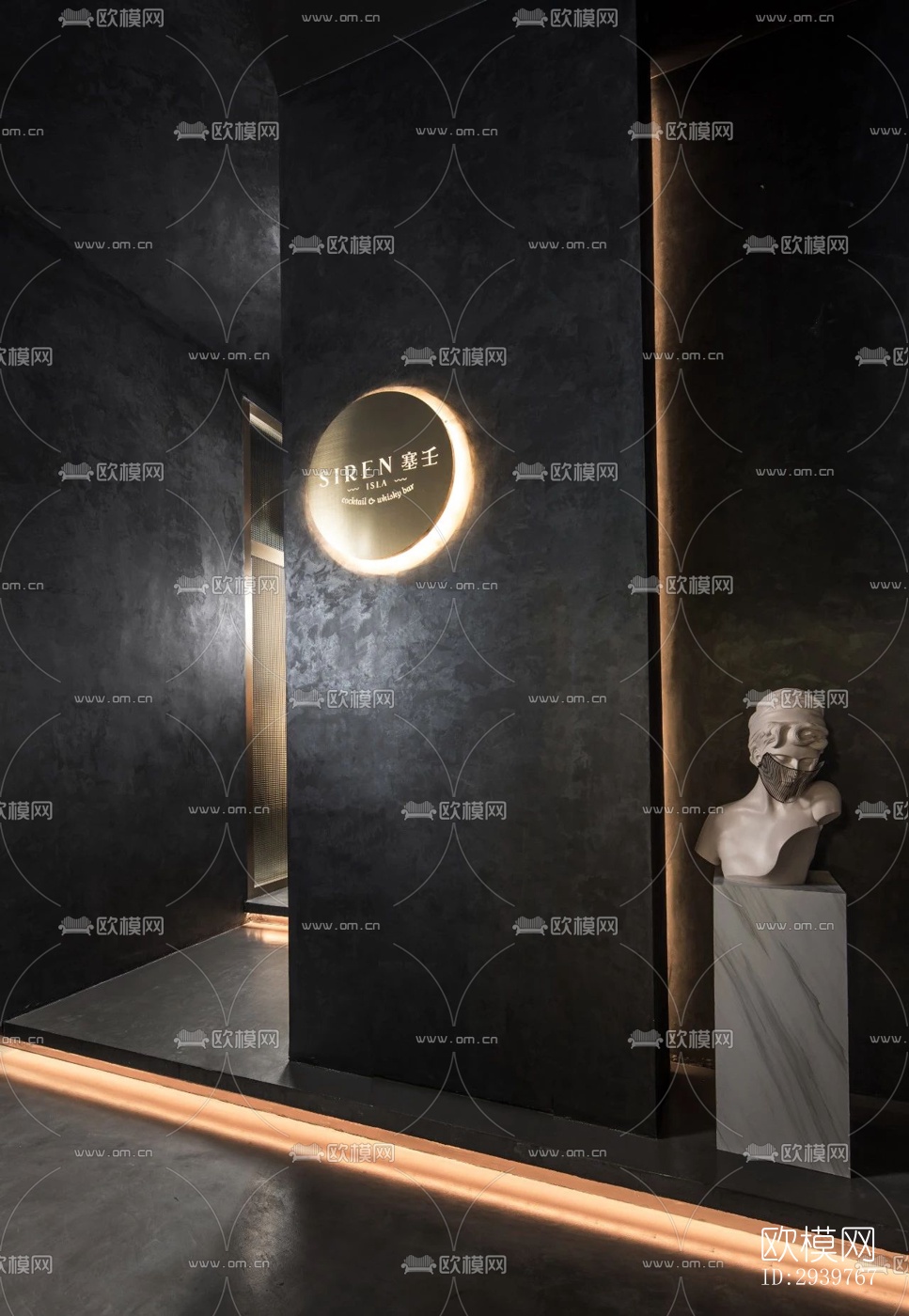 现代酒吧效果图下载（渲染图1）