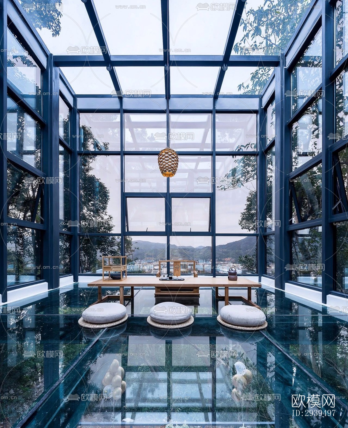 现代酒店民宿效果图下载（渲染图4）