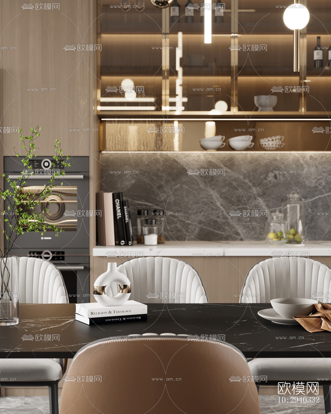 现代平层效果图下载（渲染图2）