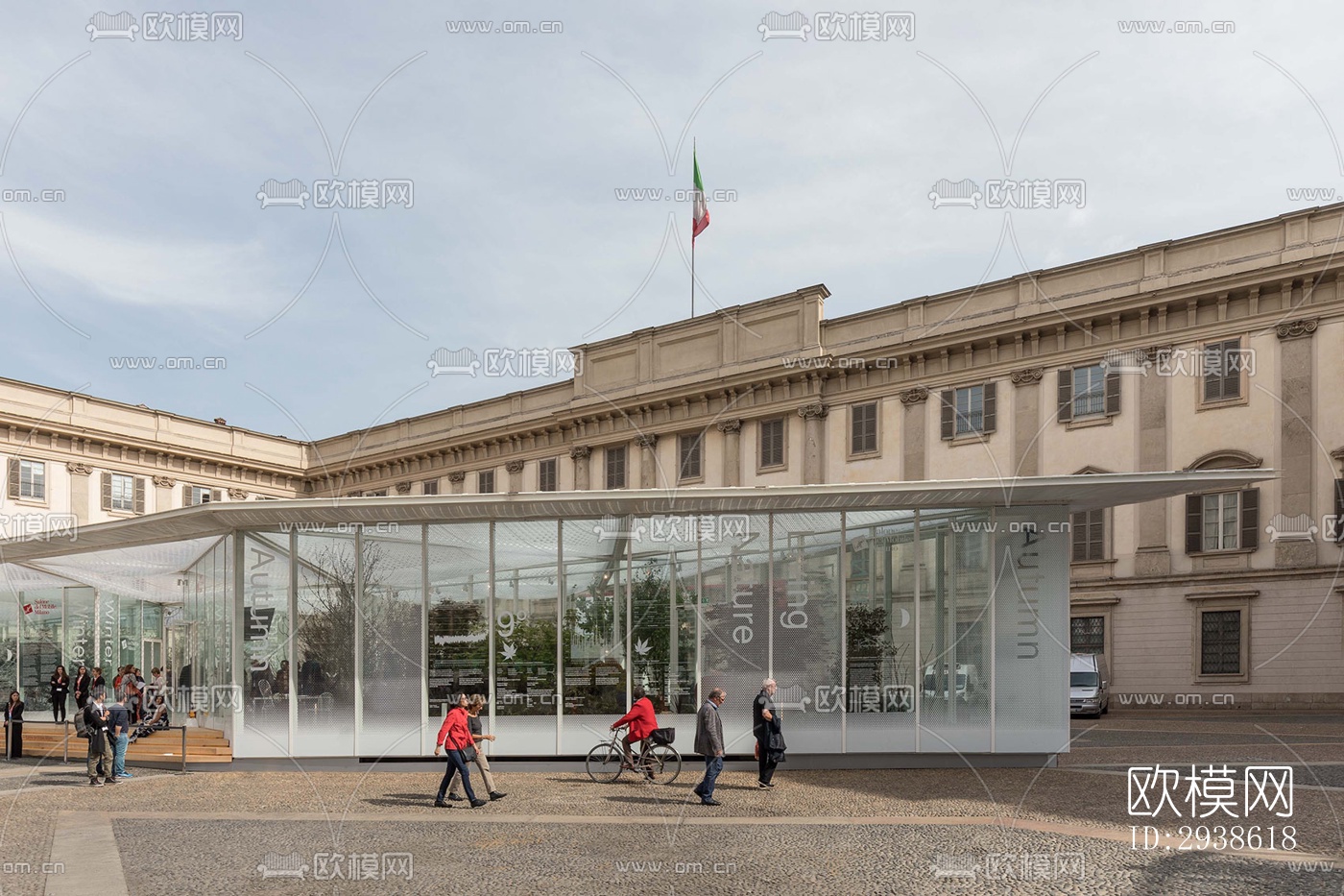 法式展览展厅效果图下载（渲染图10）