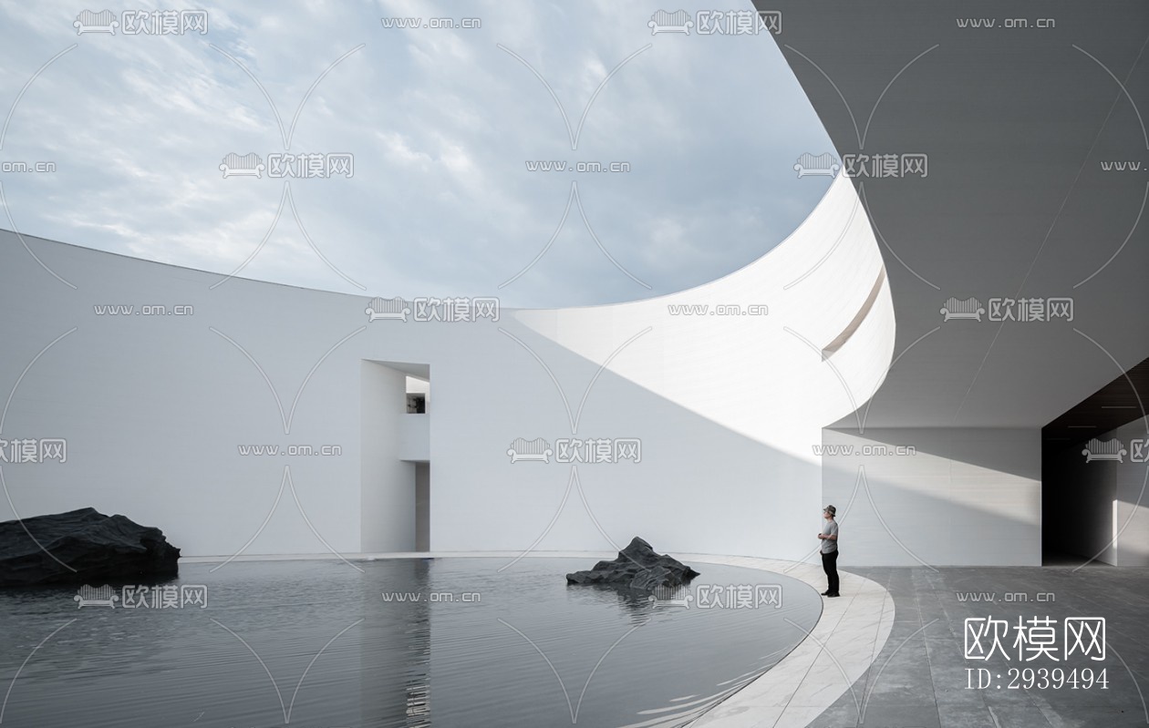 现代酒店民宿效果图下载（渲染图1）