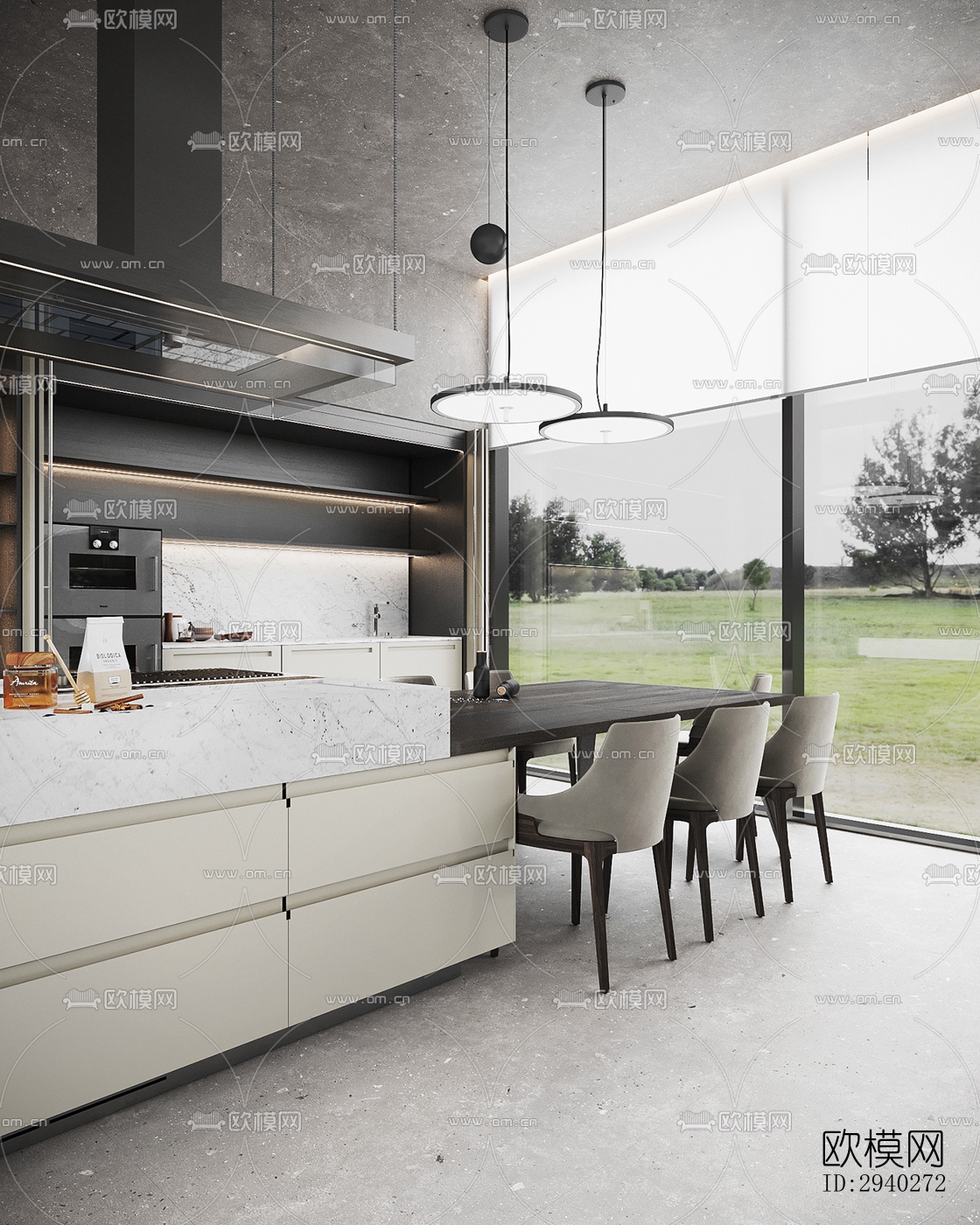 现代平层效果图下载（渲染图10）