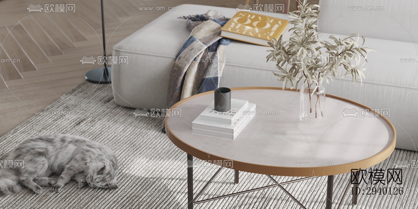 北欧平层效果图下载（渲染图1）