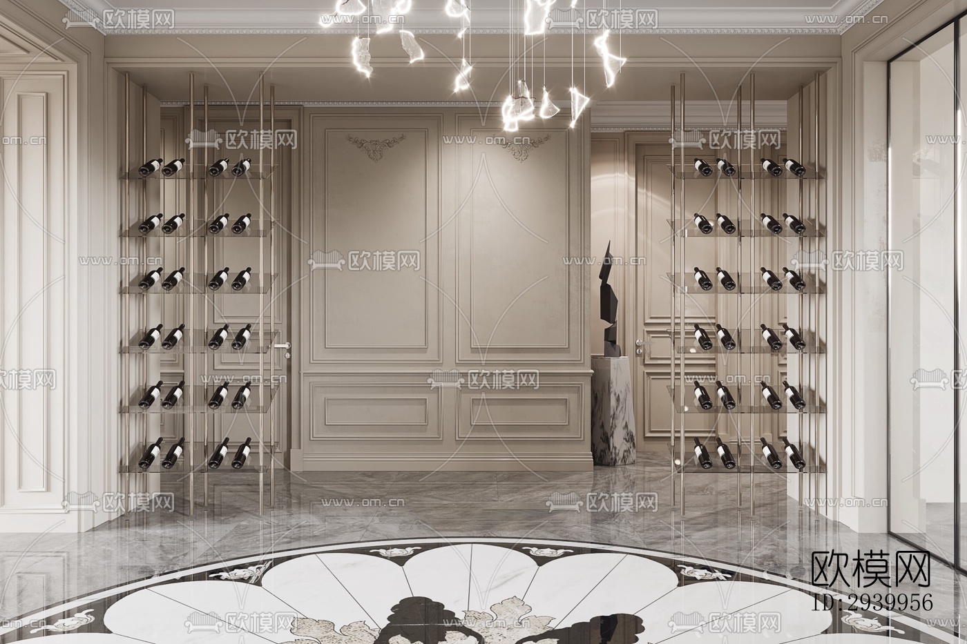 法式复式效果图下载（渲染图8）