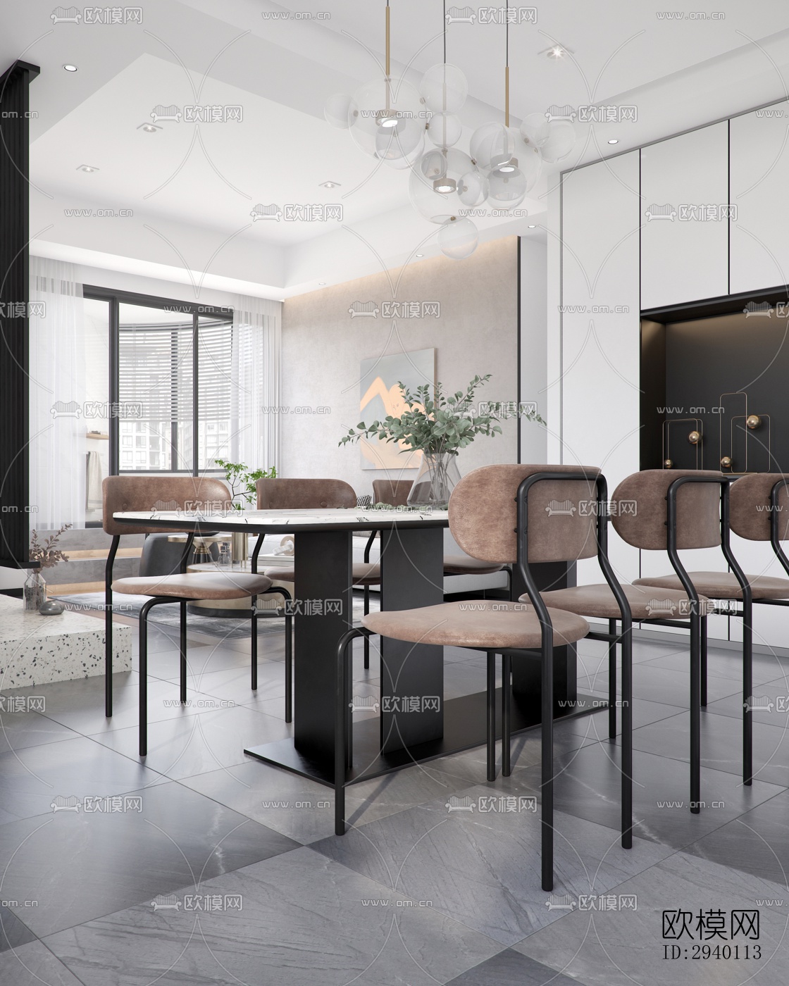 北欧平层效果图下载（渲染图8）