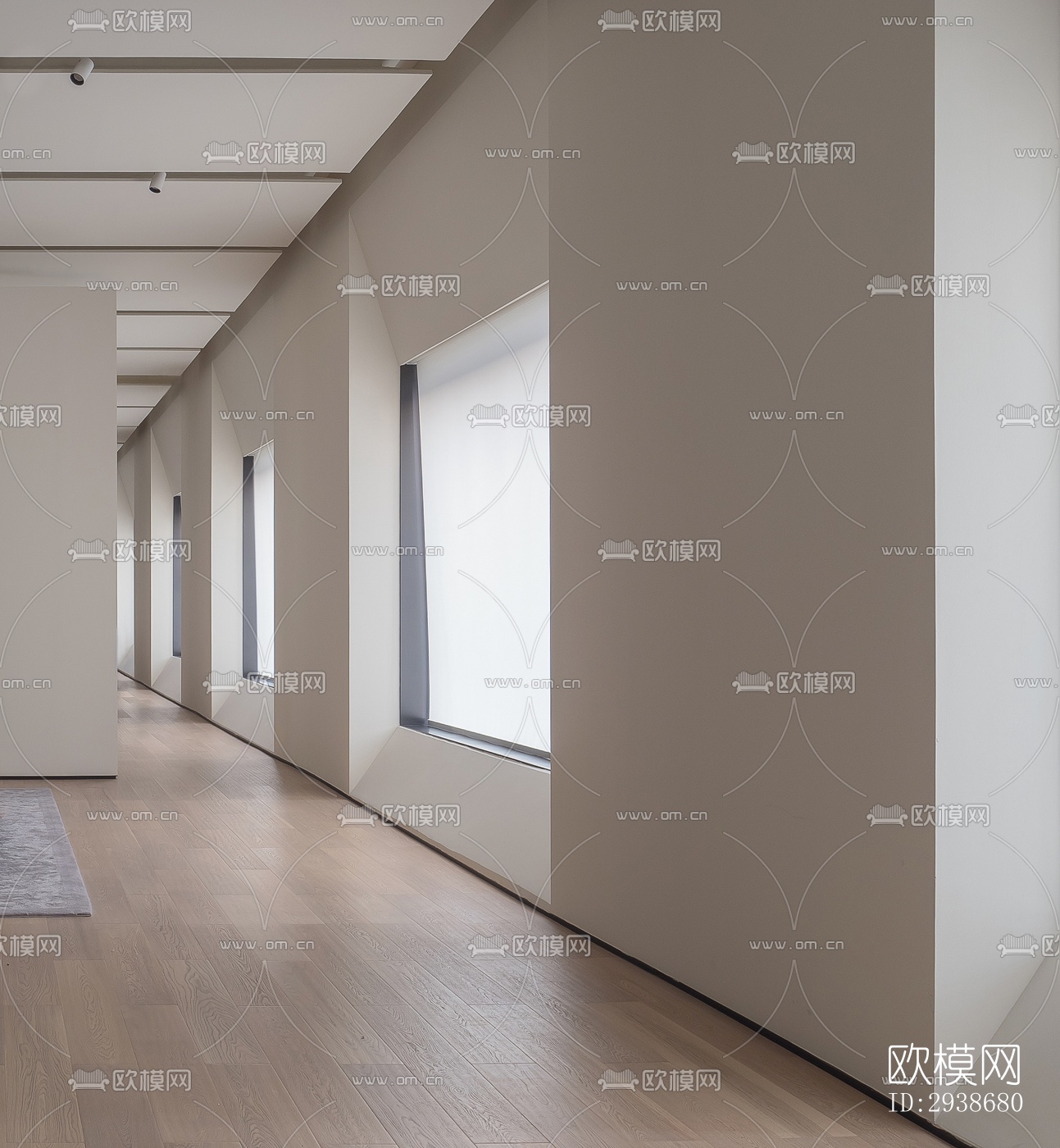 现代展览展厅效果图下载（渲染图4）