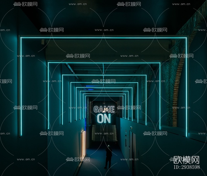 工业风展览展厅效果图下载(渲染图13)