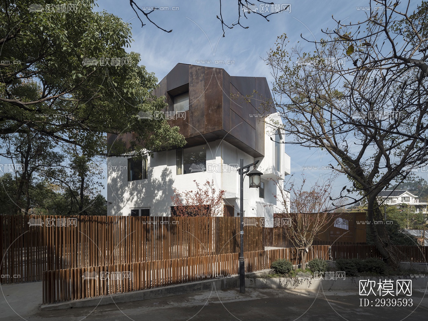 现代酒店民宿效果图下载（渲染图4）