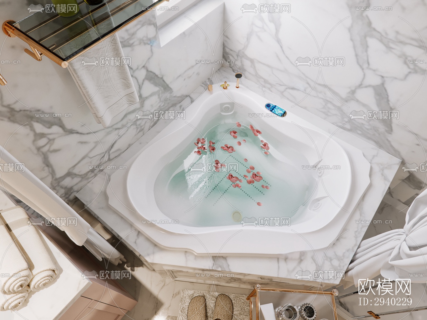 法式平层效果图下载（渲染图3）