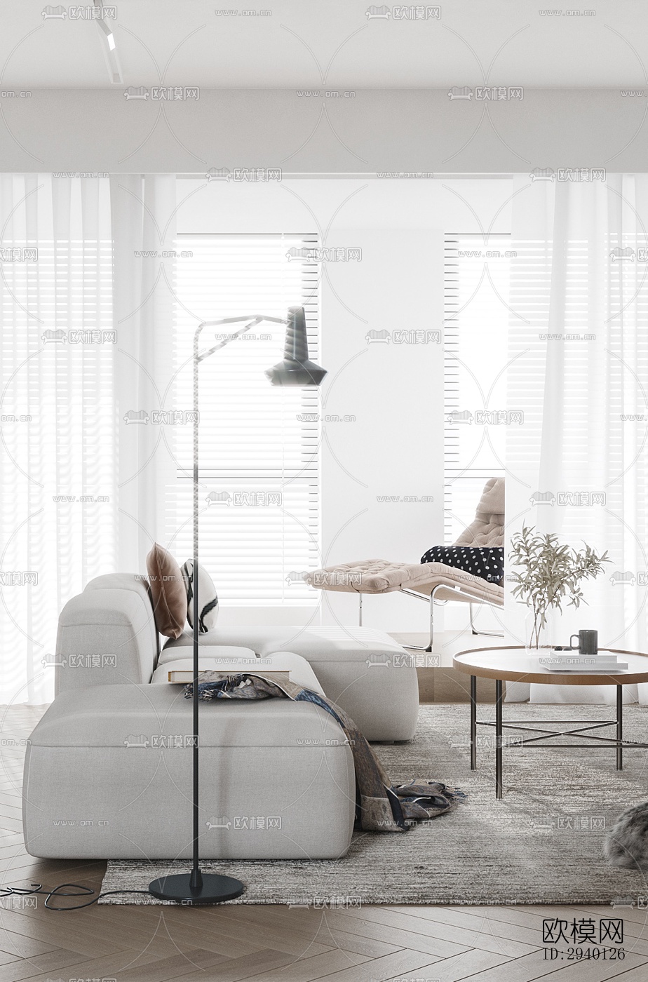 北欧平层效果图下载（渲染图6）