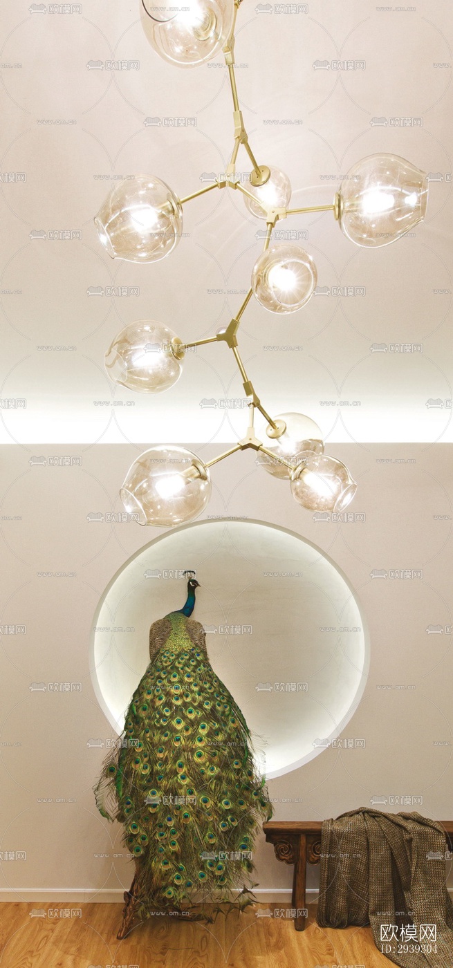 新中式酒店民宿效果图下载（渲染图11）