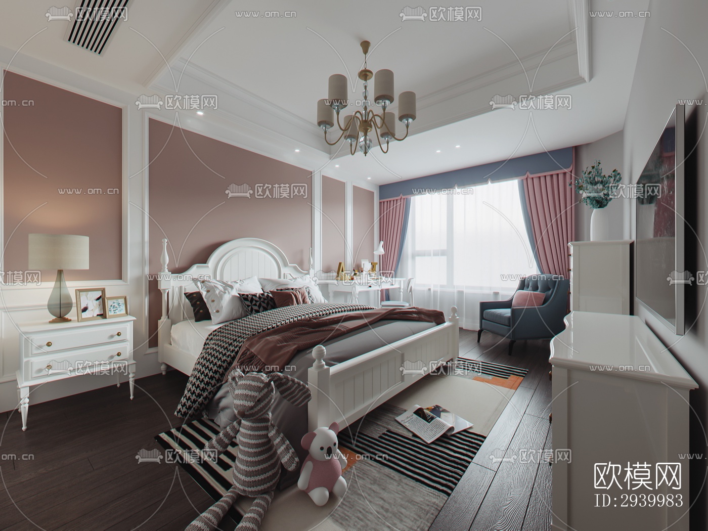 美式复式效果图下载（渲染图10）