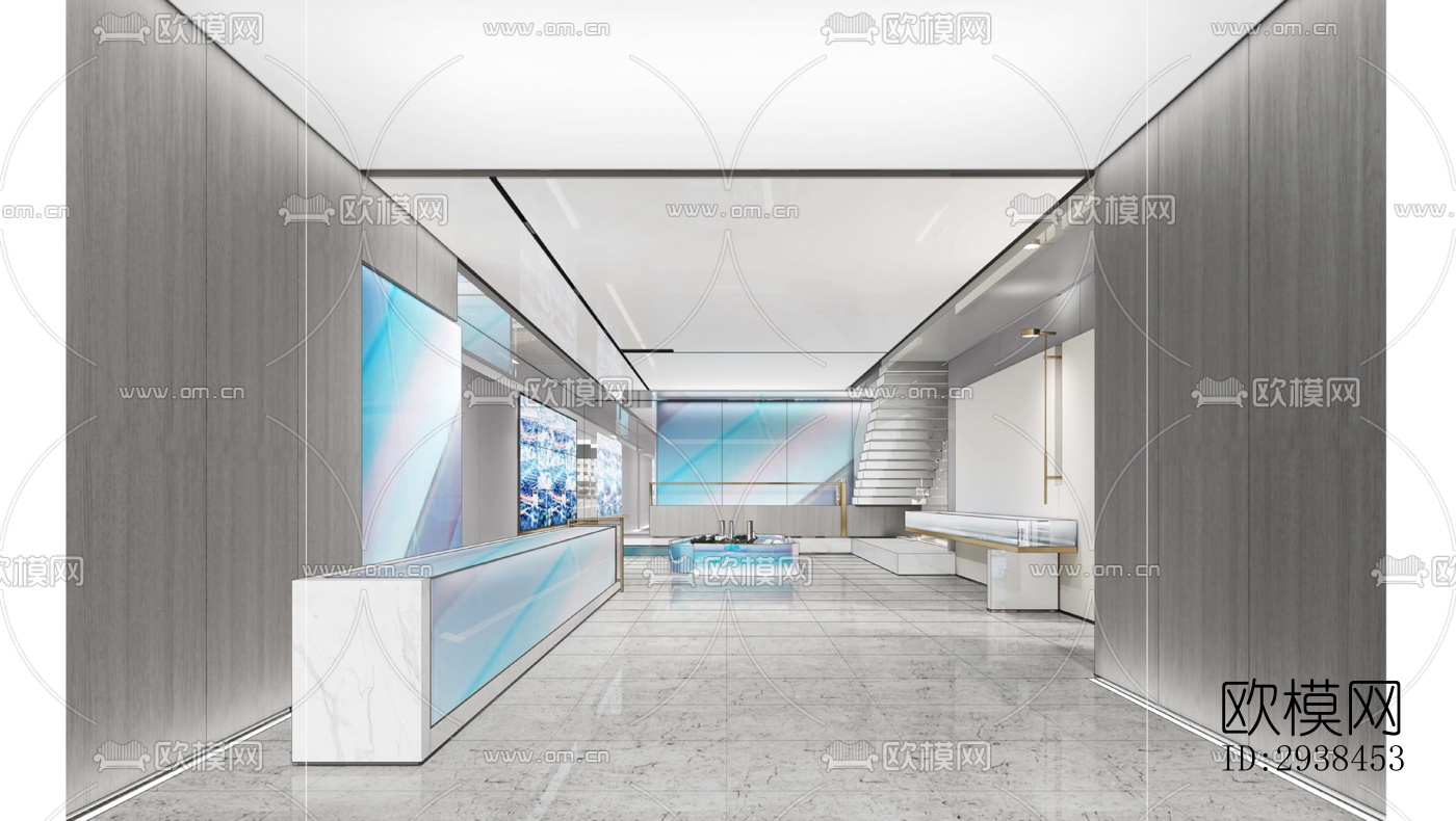 现代售楼处效果图下载（渲染图4）