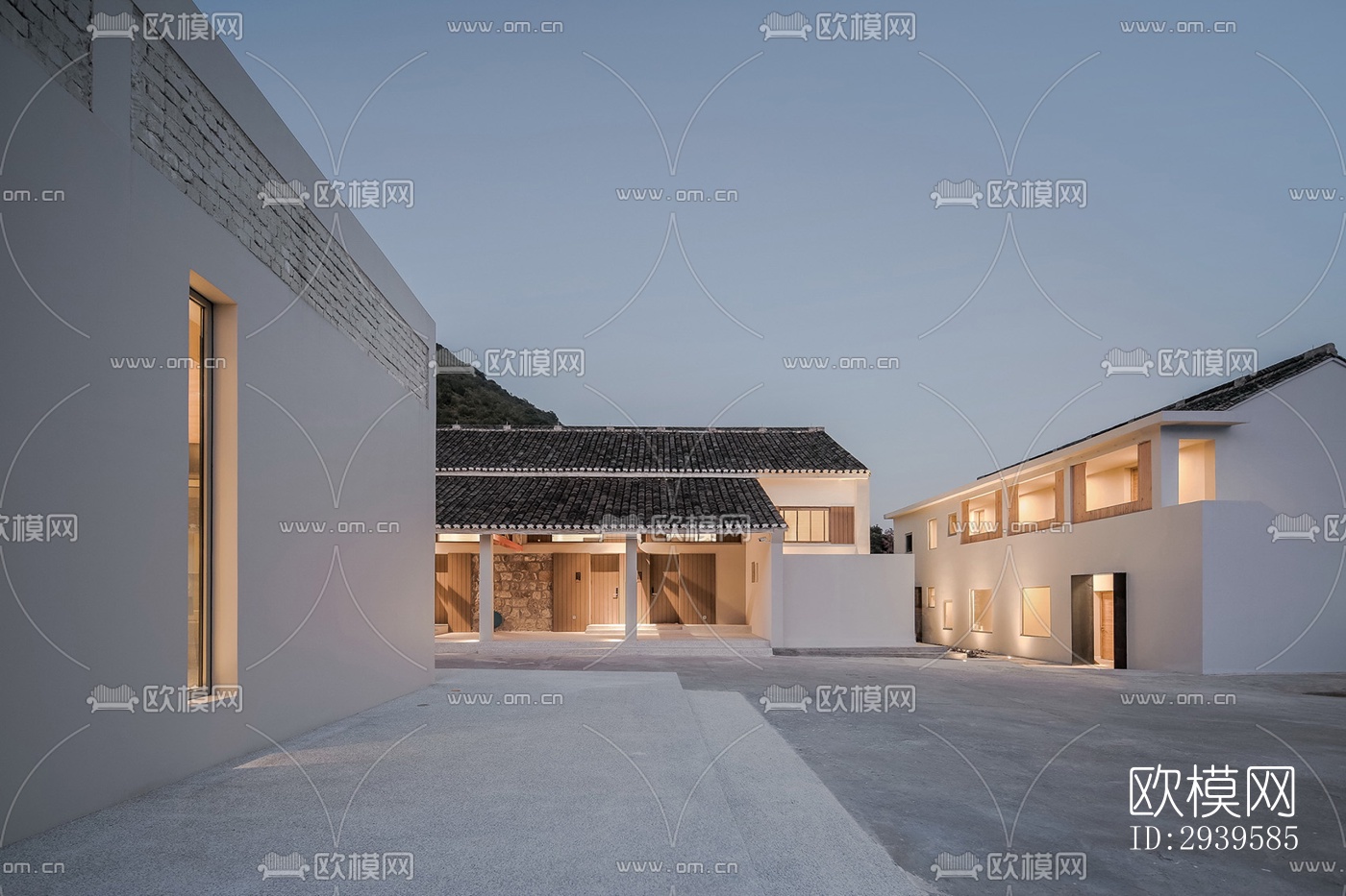 现代酒店民宿效果图下载（渲染图8）