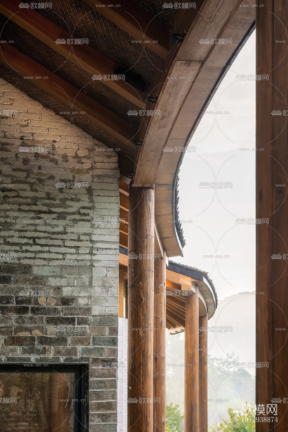 中式酒店民宿效果图下载（渲染图19）