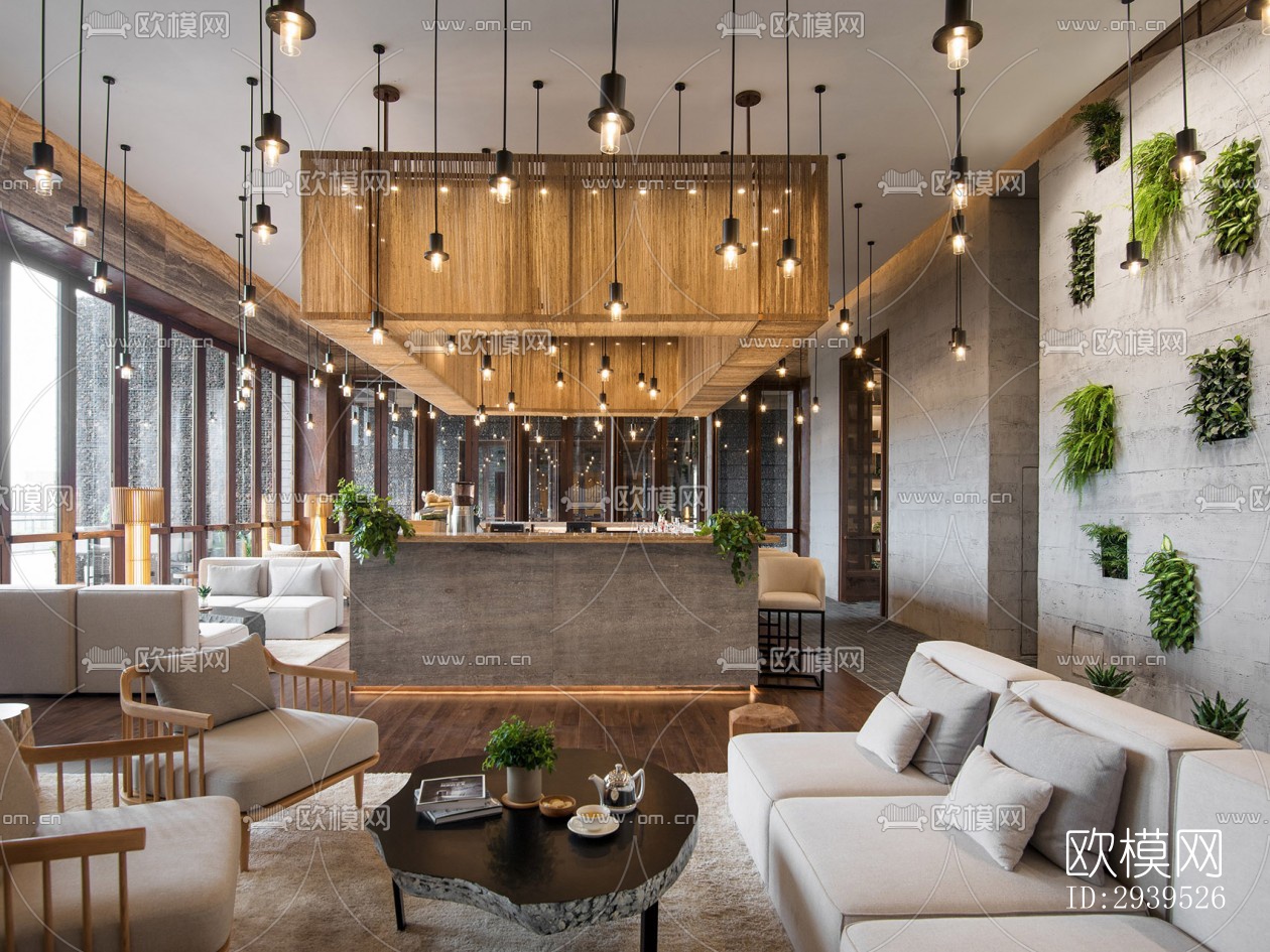 现代酒店民宿效果图下载（渲染图2）