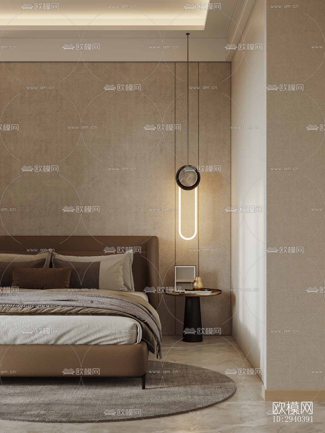 现代平层效果图下载（渲染图7）