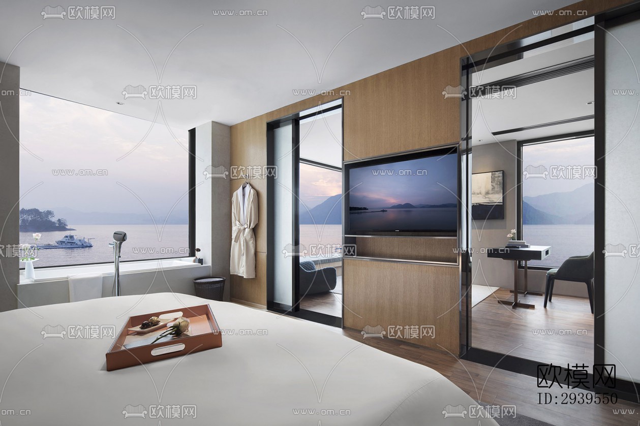 现代酒店民宿效果图下载（渲染图13）