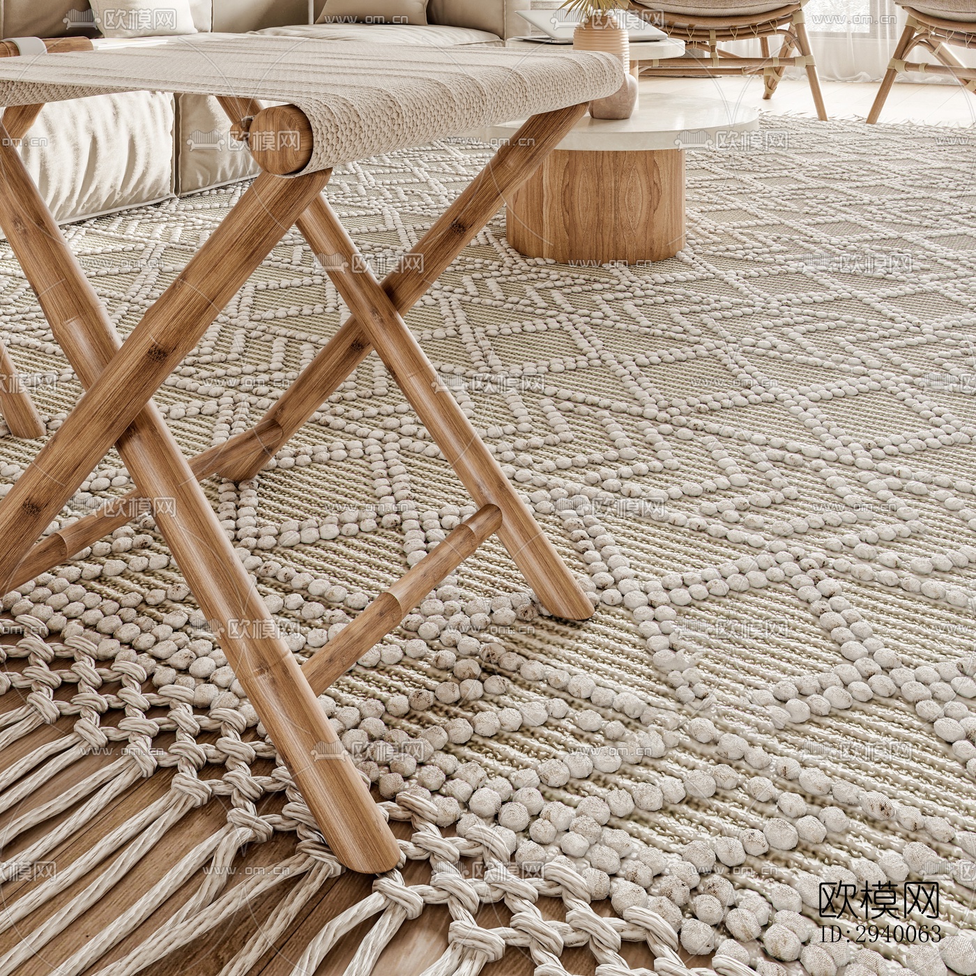 侘寂平层效果图下载（渲染图4）