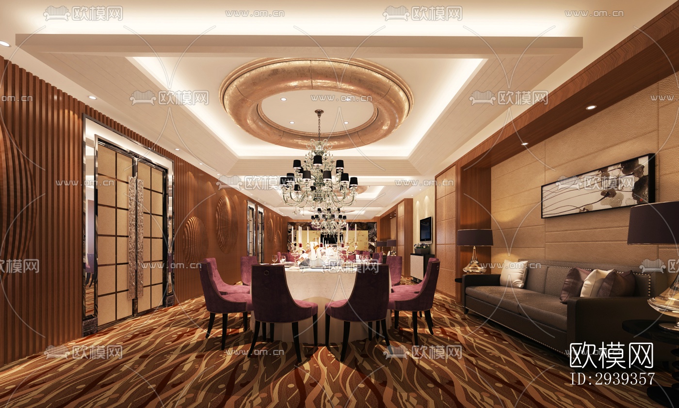 新中式酒店民宿效果图下载（渲染图13）