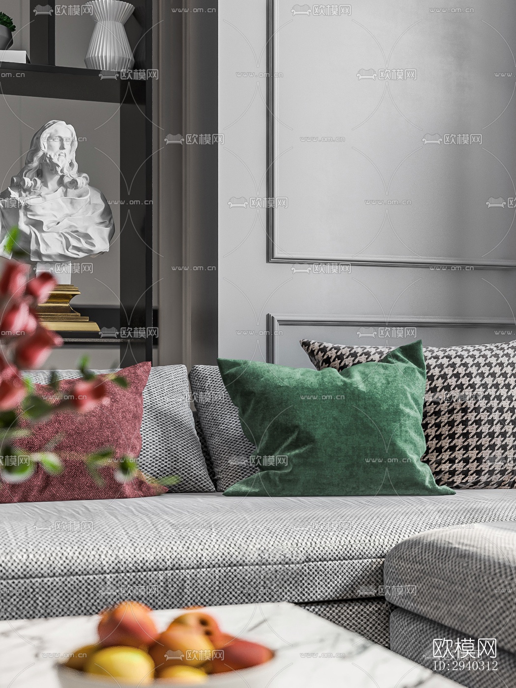 现代平层效果图下载（渲染图3）