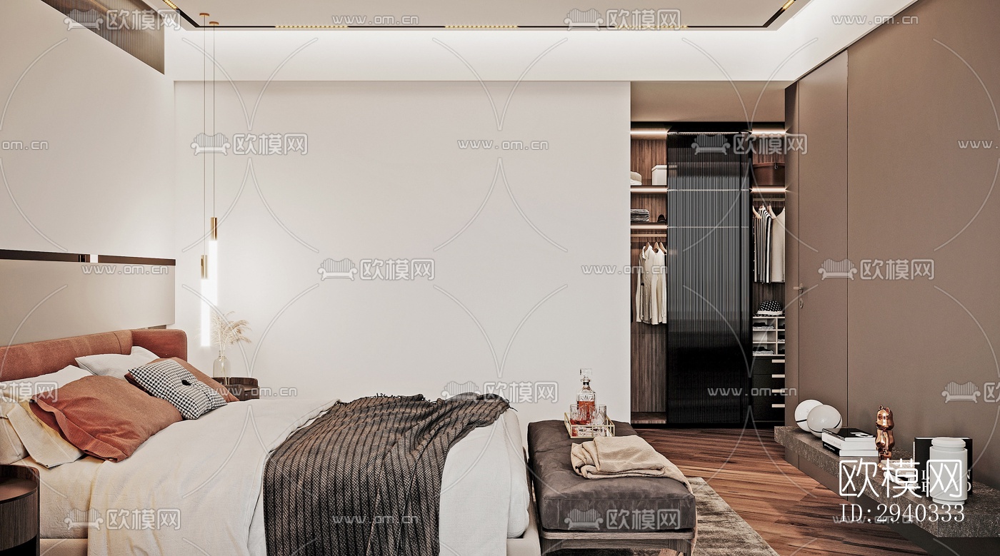 现代平层效果图下载（渲染图5）