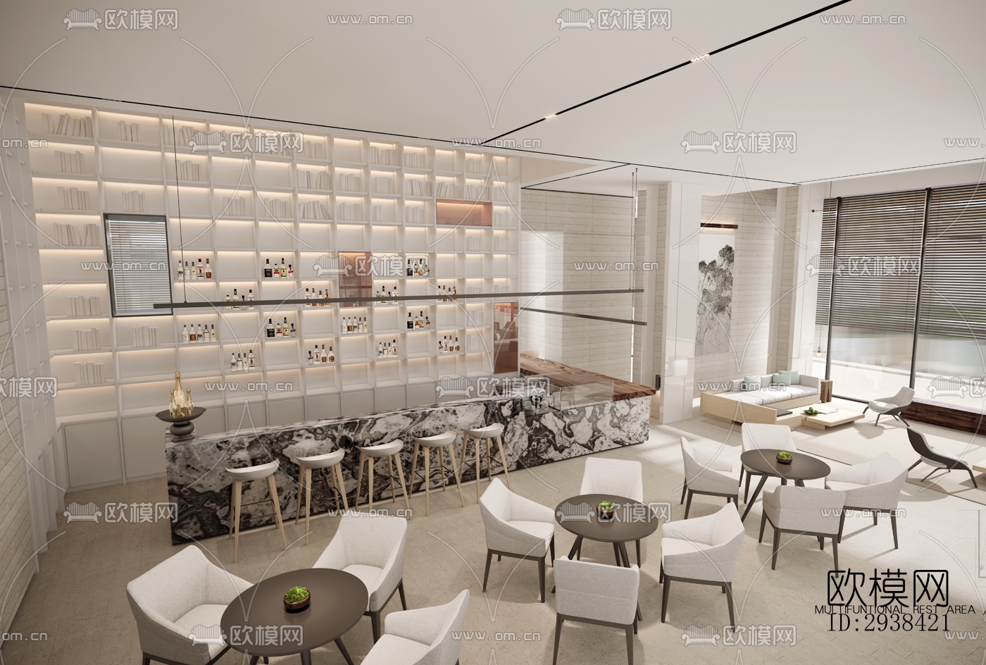 新中式售楼处效果图下载（渲染图17）