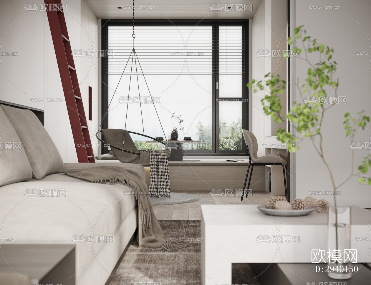 工业风平层效果图下载（渲染图12）