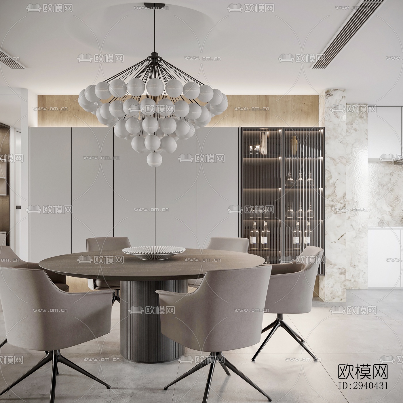 现代平层效果图下载（渲染图4）