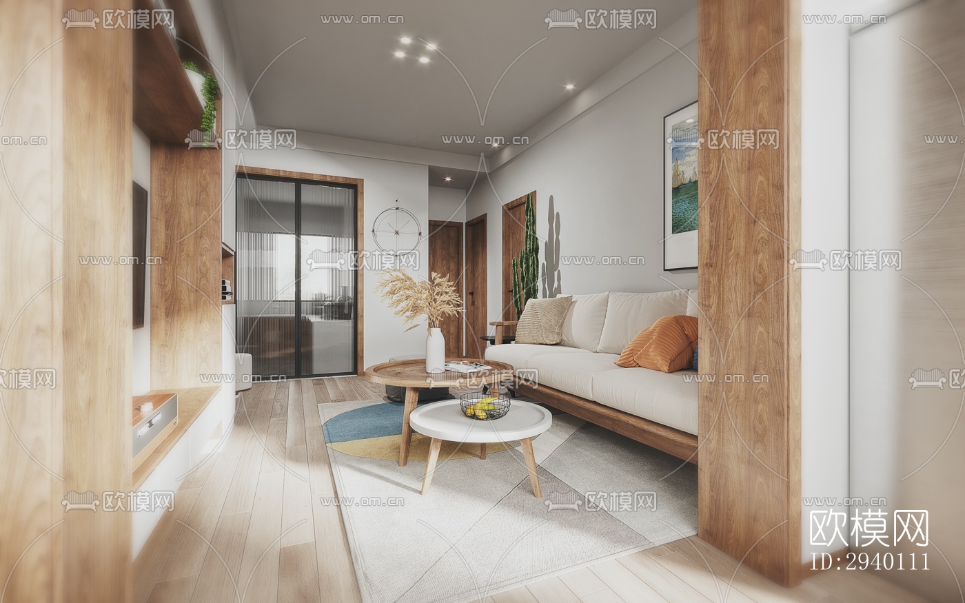 北欧平层效果图下载（渲染图6）