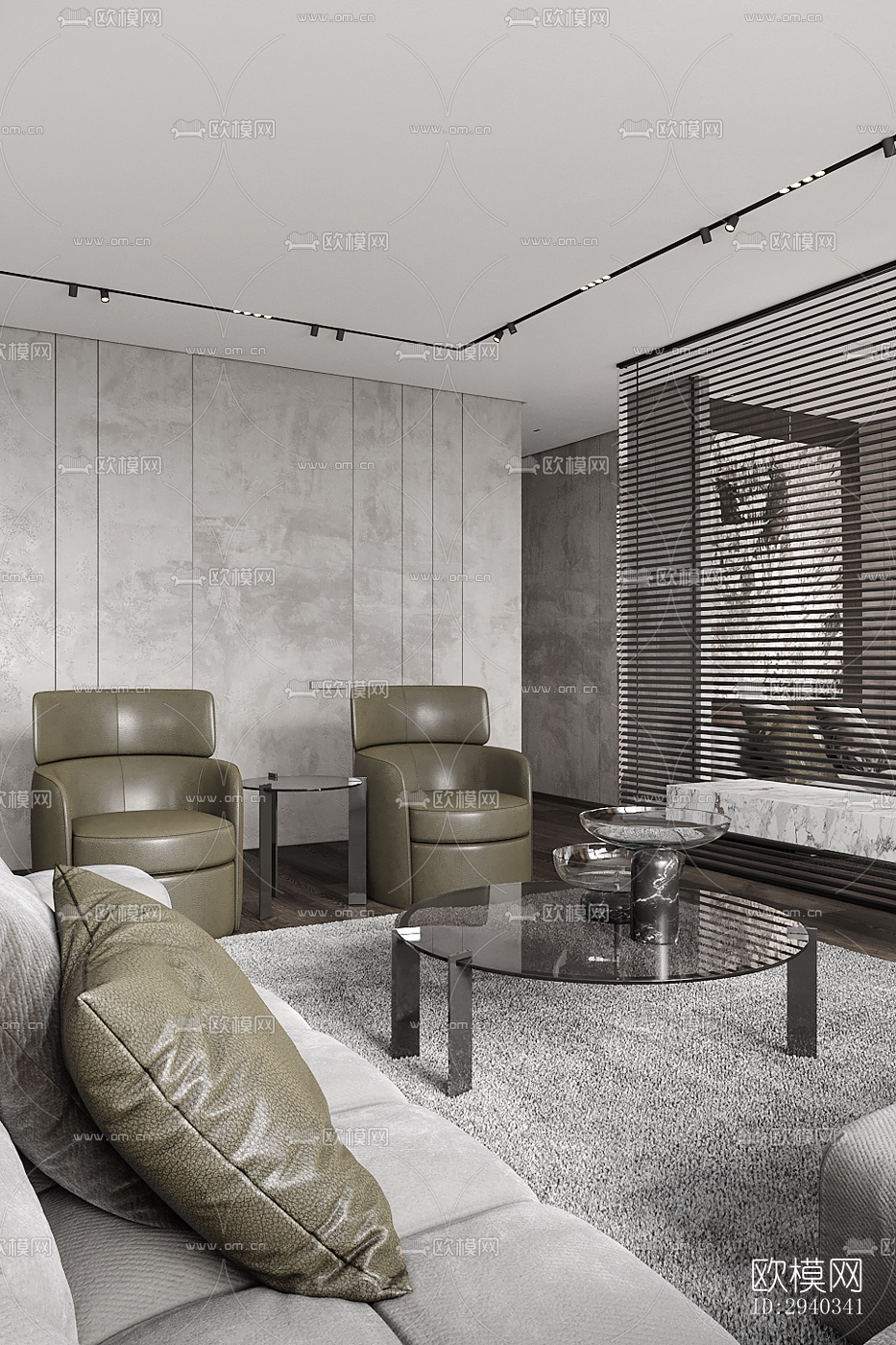 现代平层效果图下载（渲染图9）