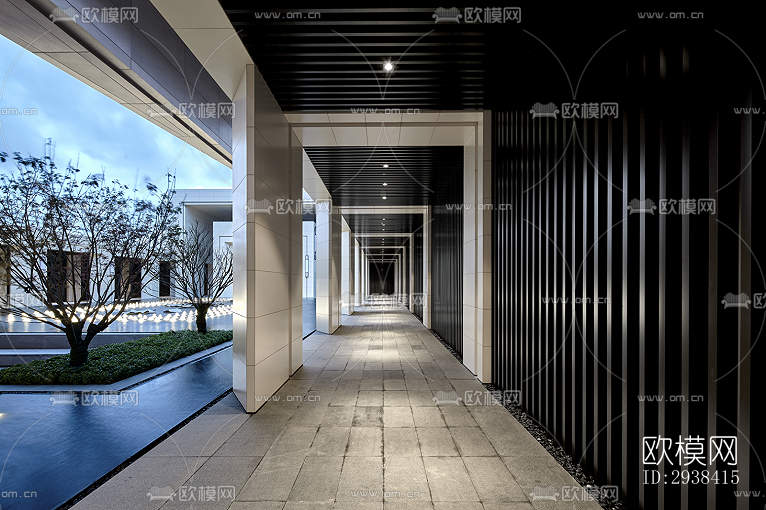 新中式售楼处效果图下载（渲染图18）