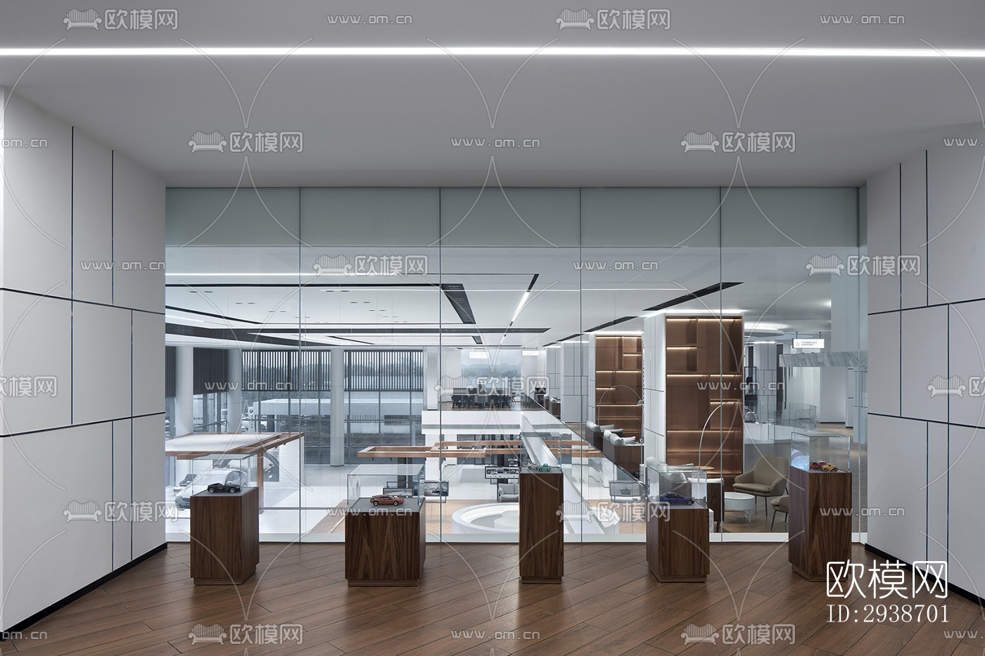 现代展览展厅效果图下载（渲染图7）