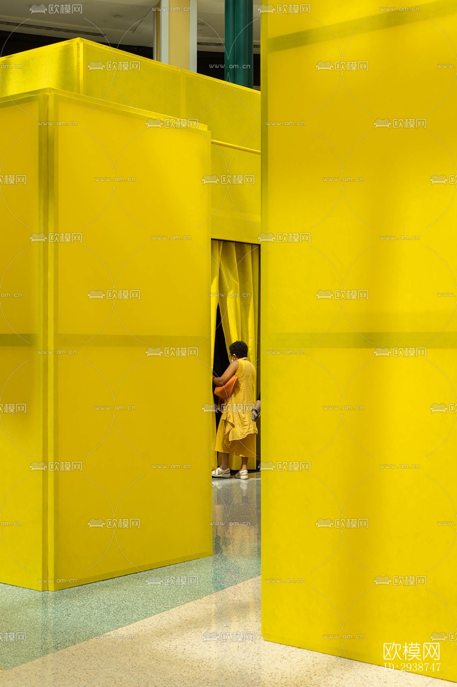 现代展览展厅效果图下载（渲染图1）