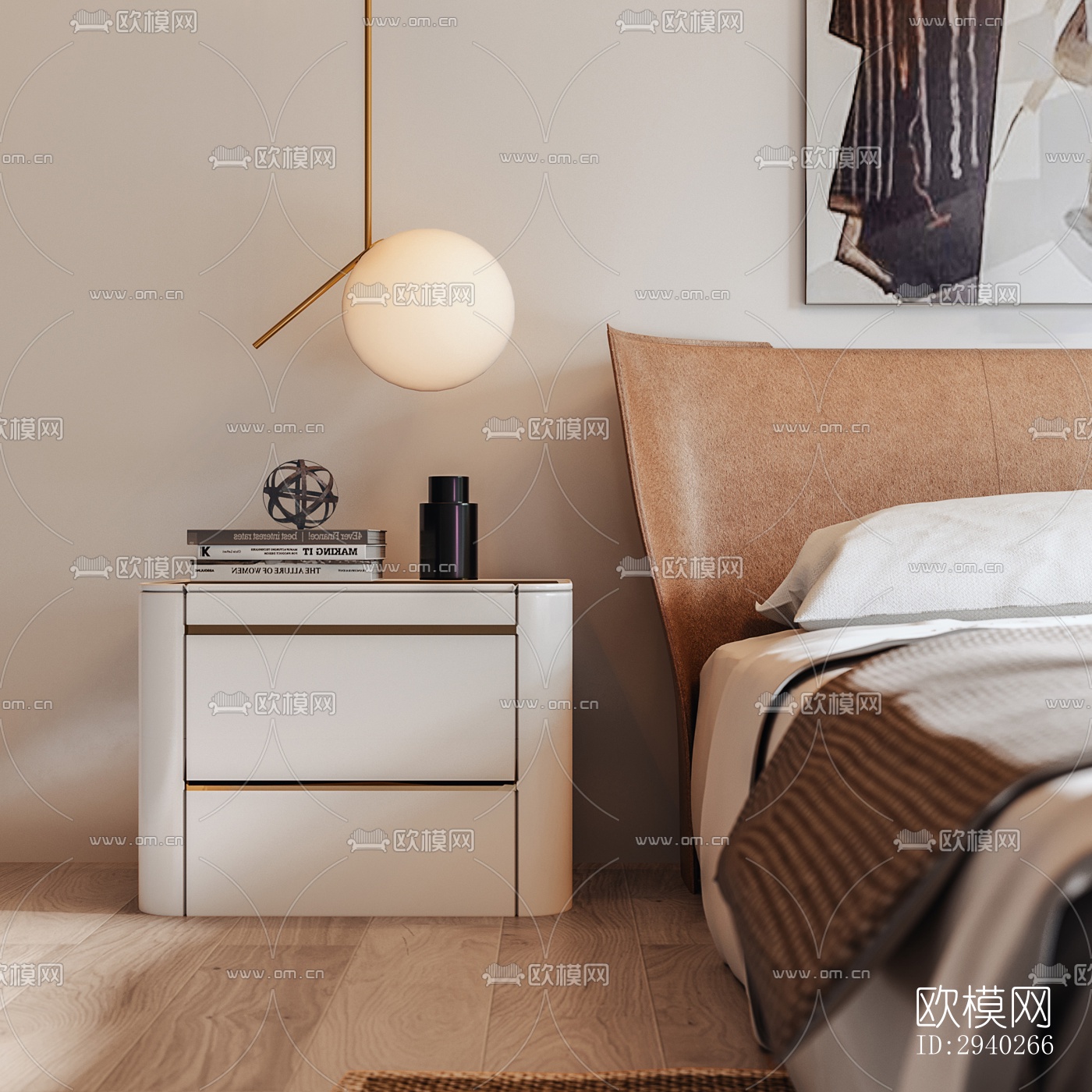 现代平层效果图下载（渲染图12）