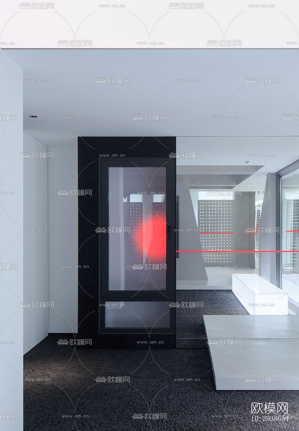 现代展览展厅效果图下载（渲染图7）