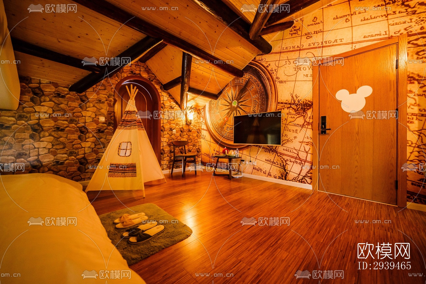 现代酒店民宿效果图下载（渲染图11）