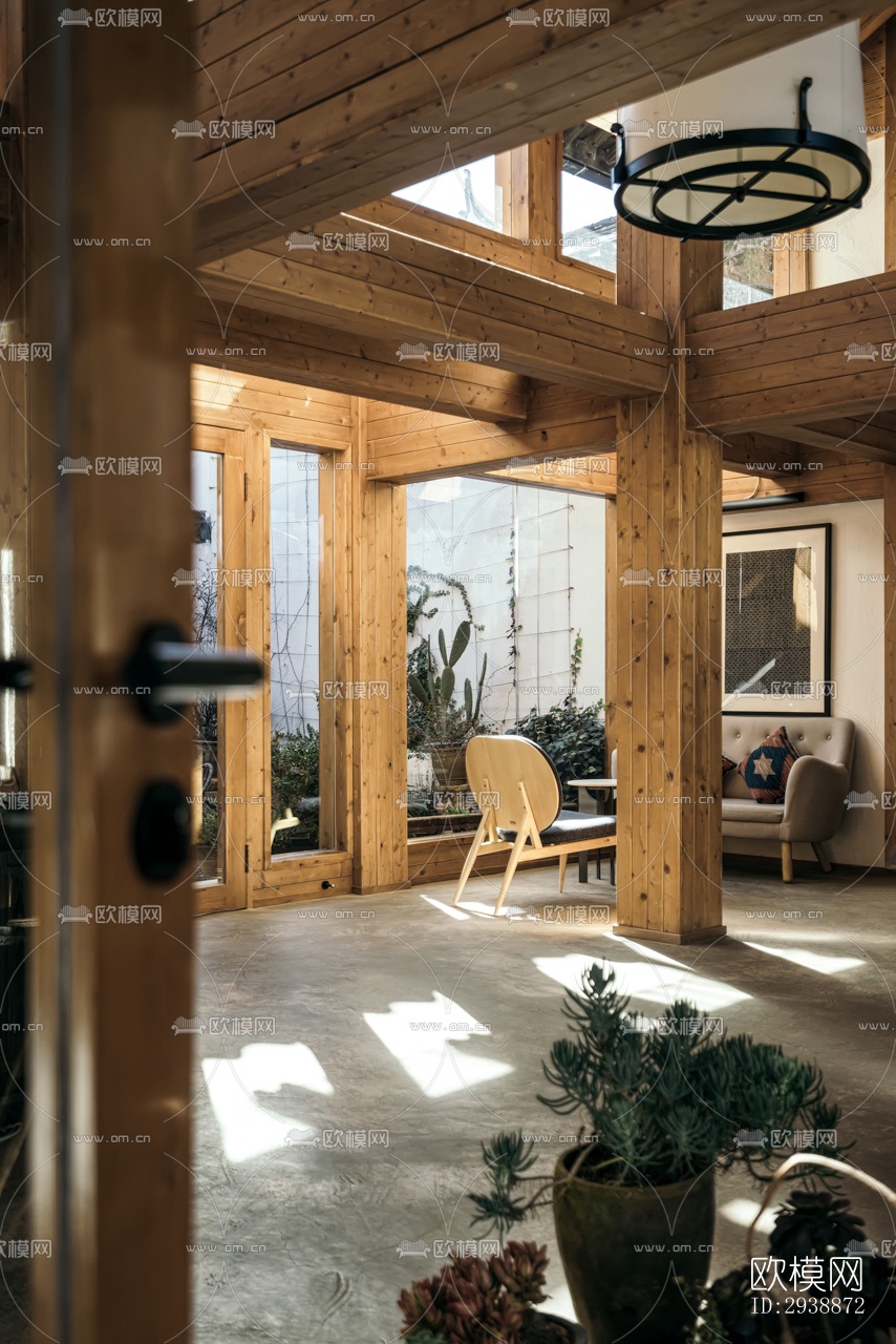 中式酒店民宿效果图下载（渲染图19）