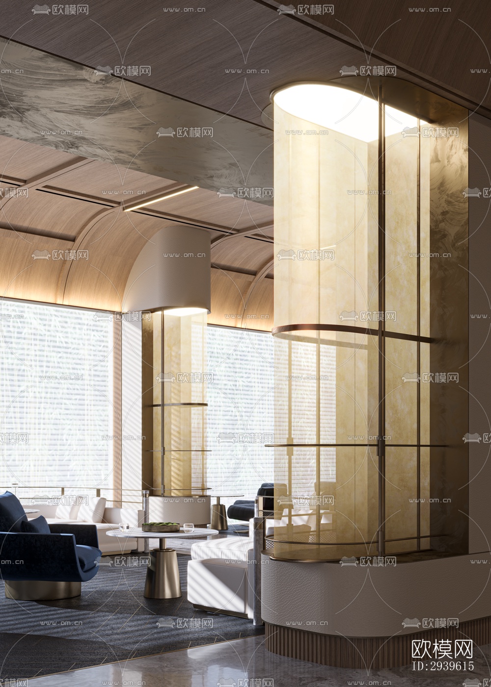 现代酒店民宿效果图下载（渲染图9）